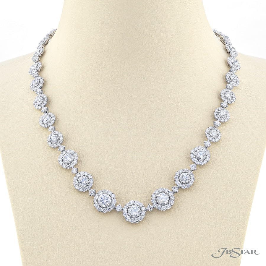 Platinum Round Diamond Certified Necklace