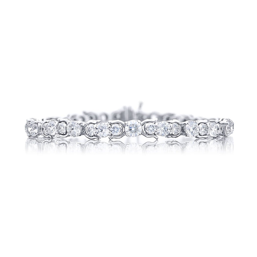 Platinum Round Diamond Bracelet