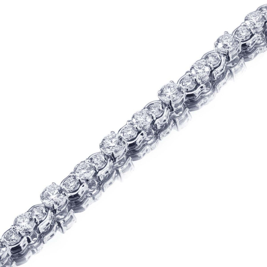 Platinum Round Diamond Bracelet