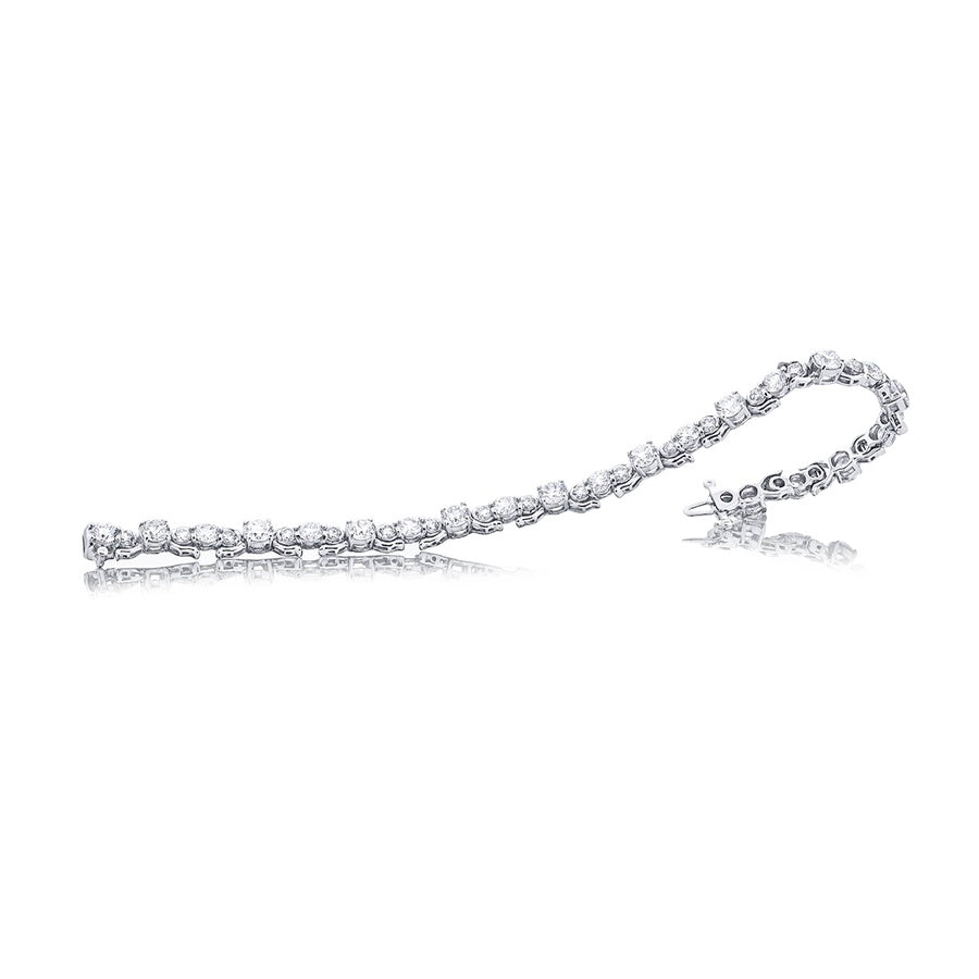Platinum Round Diamond Bracelet