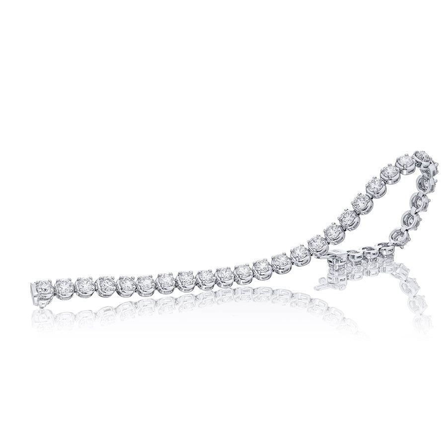Platinum Round Diamond Bracelet