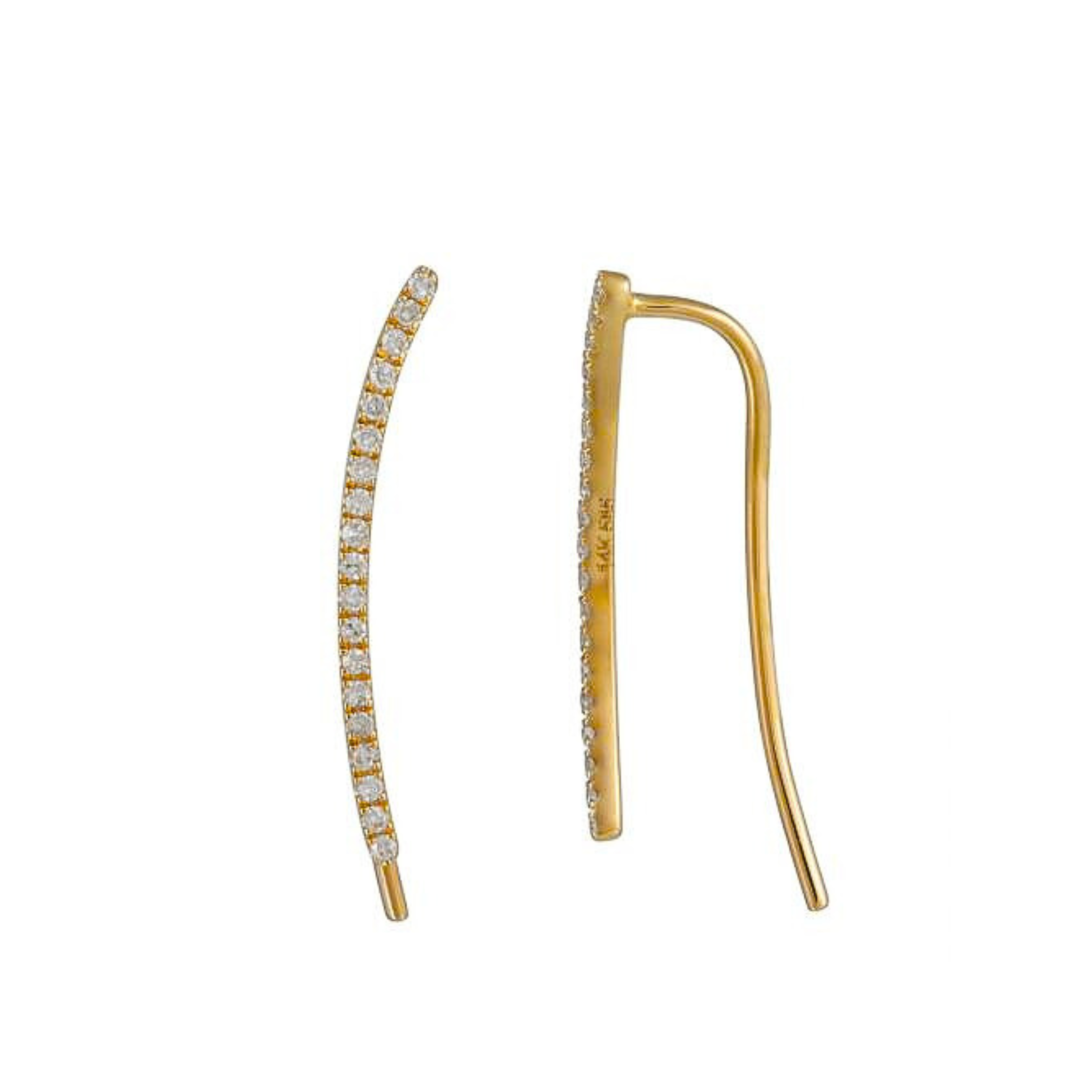 Diamond Ear Crawler Earrings