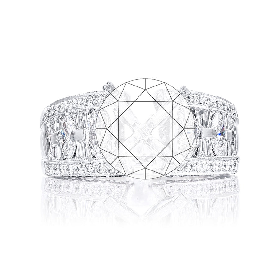 Semi Mount Signature Design Marquise Baguette Round Diamond