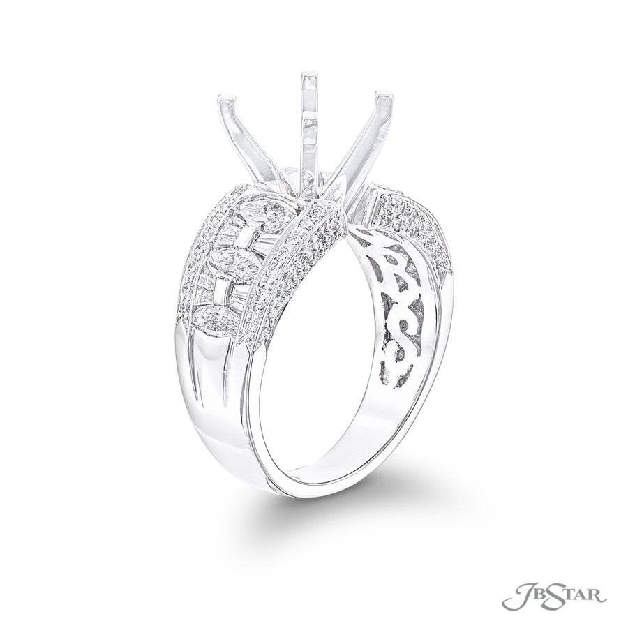 Semi Mount Signature Design Marquise Baguette Round Diamond