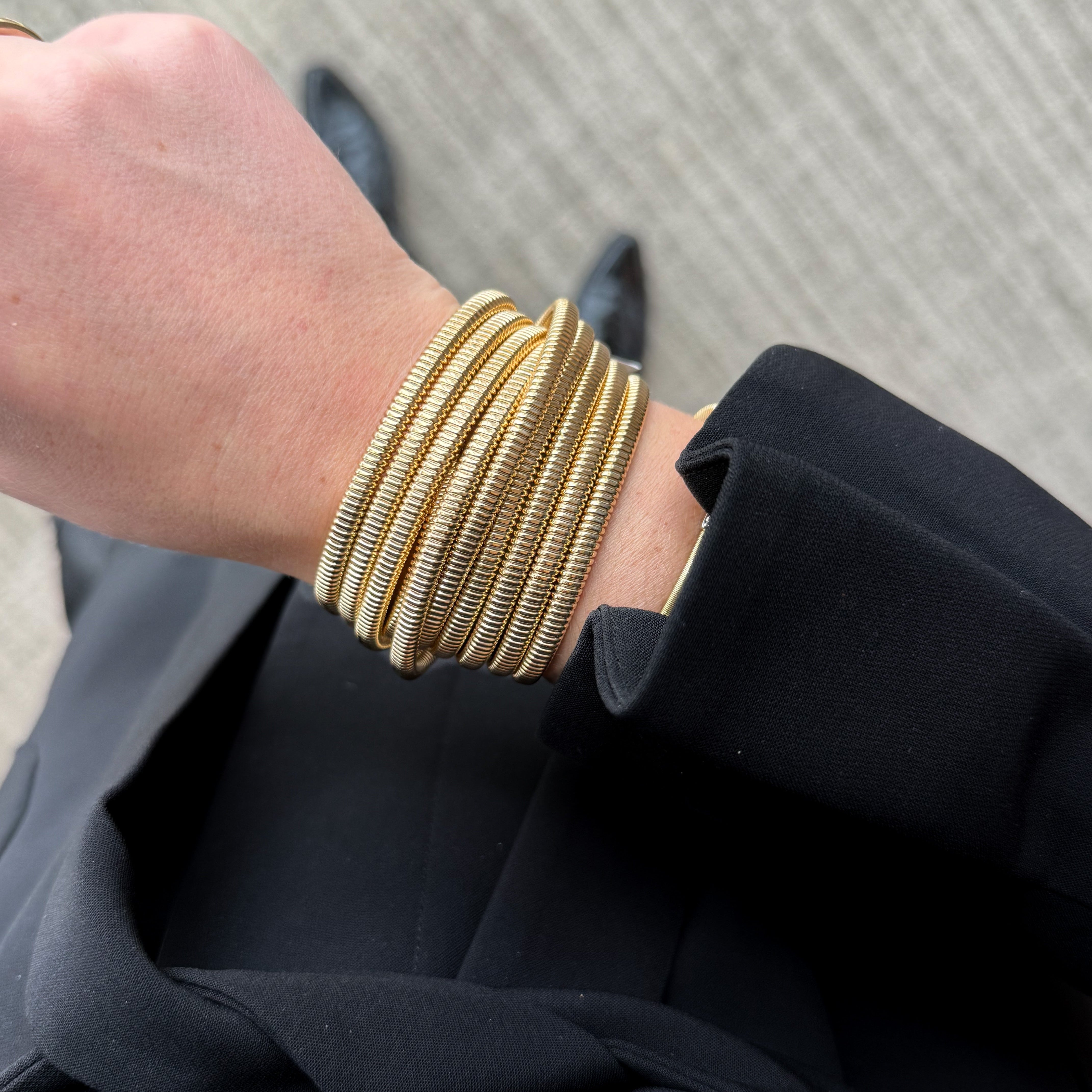 Convertible Layered Coil Necklace / Bracelet