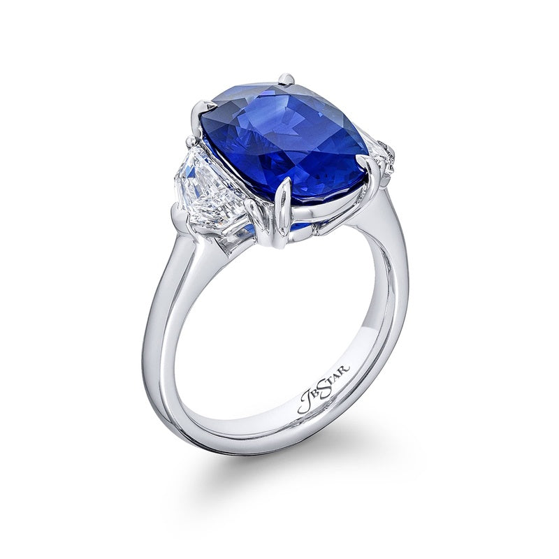 Platinum Oval Sri Lankan Sapphire Ring