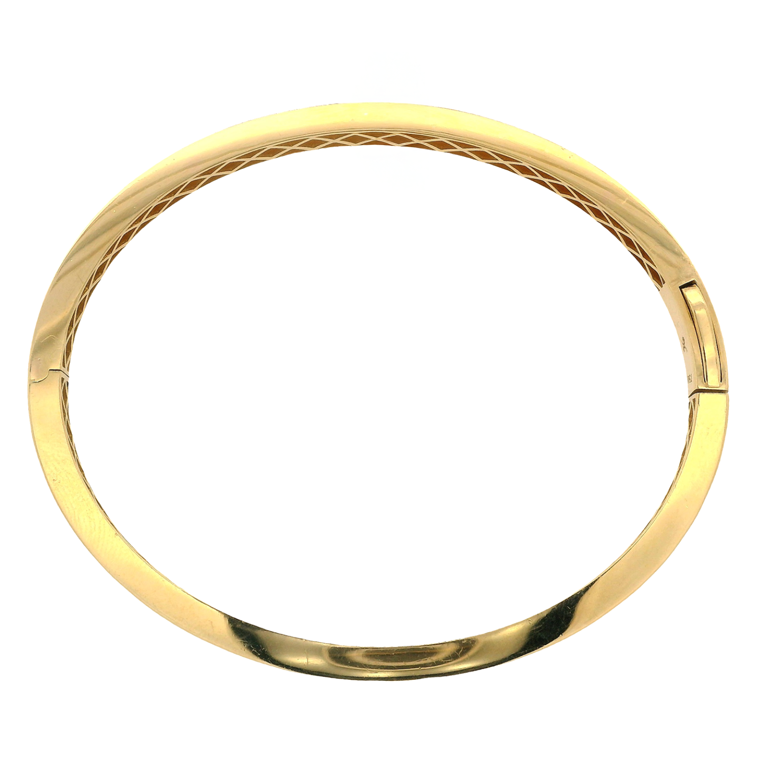 Detailed Round Diamond Station Bangle