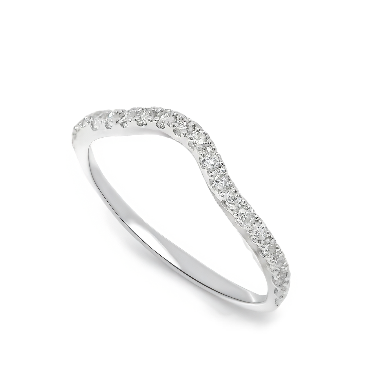 1.5mm Round Diamond Contour Band