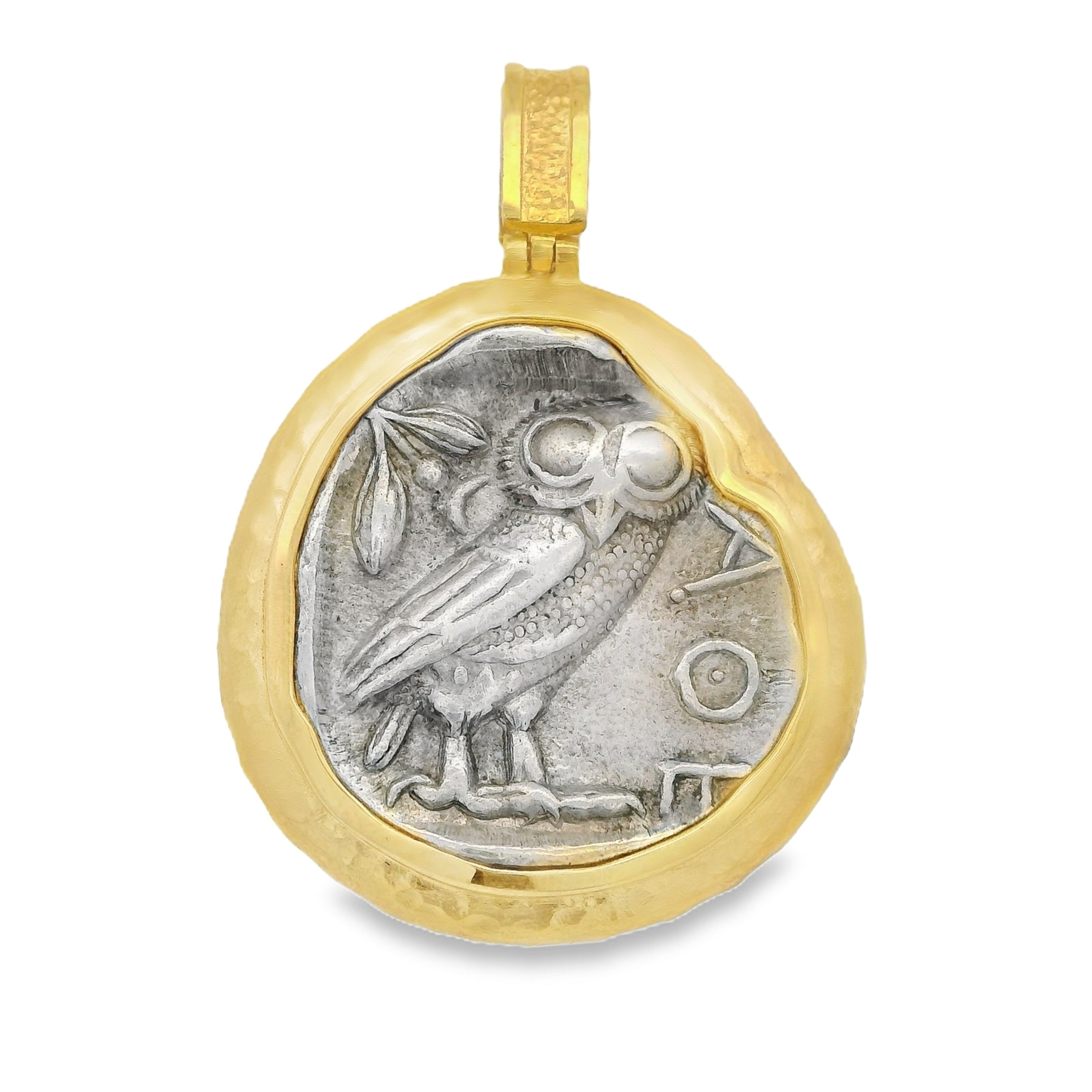 Owl Athena Coin Enhancer Pendant