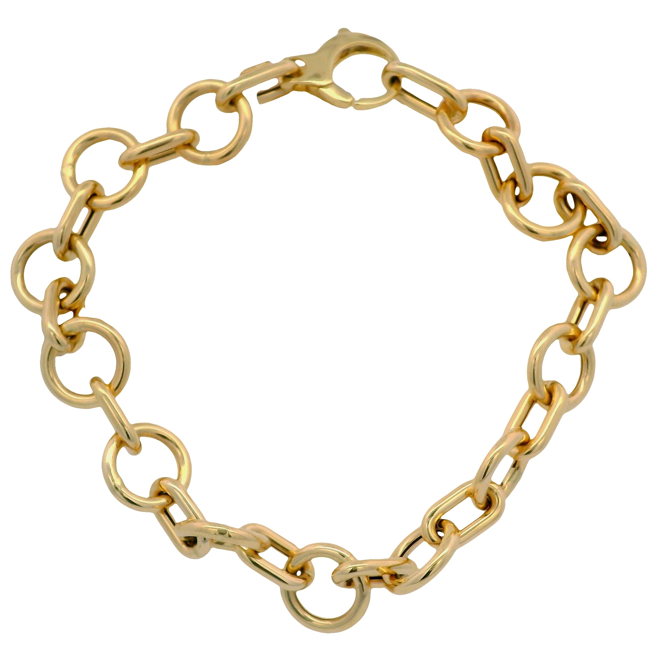 Alternating Round and Oval Link Bracelet