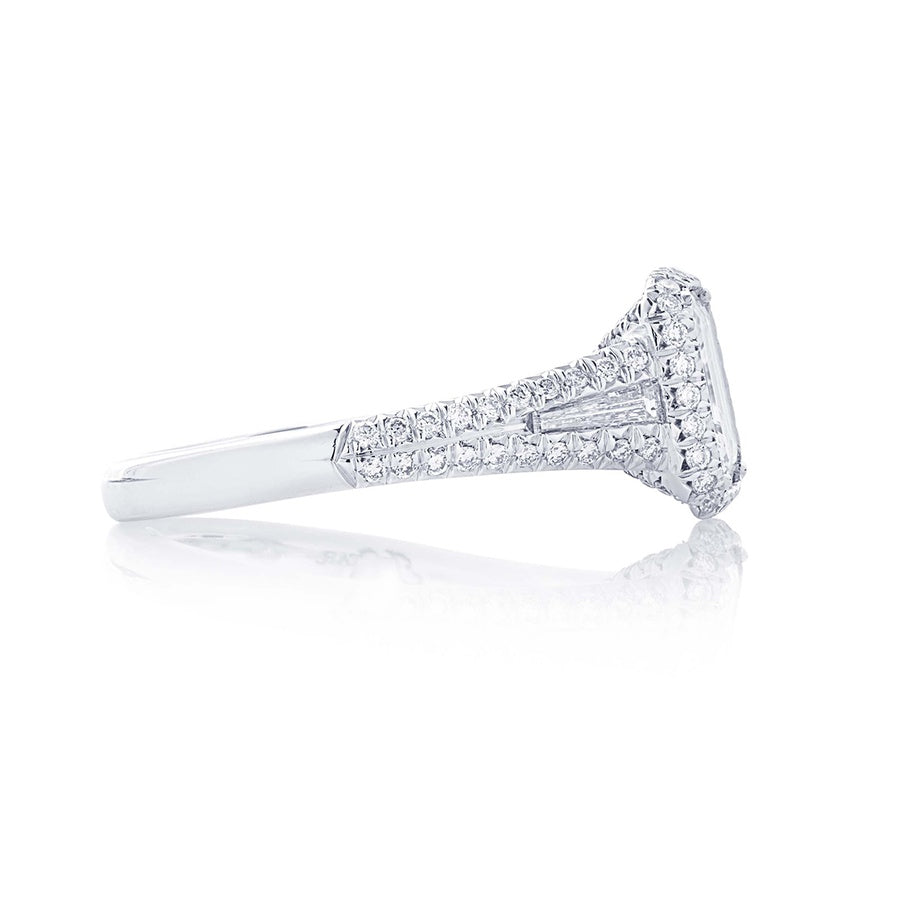 1.37 ct. GIA-Certified Emerald-Cut Diamond Ring in Platinum