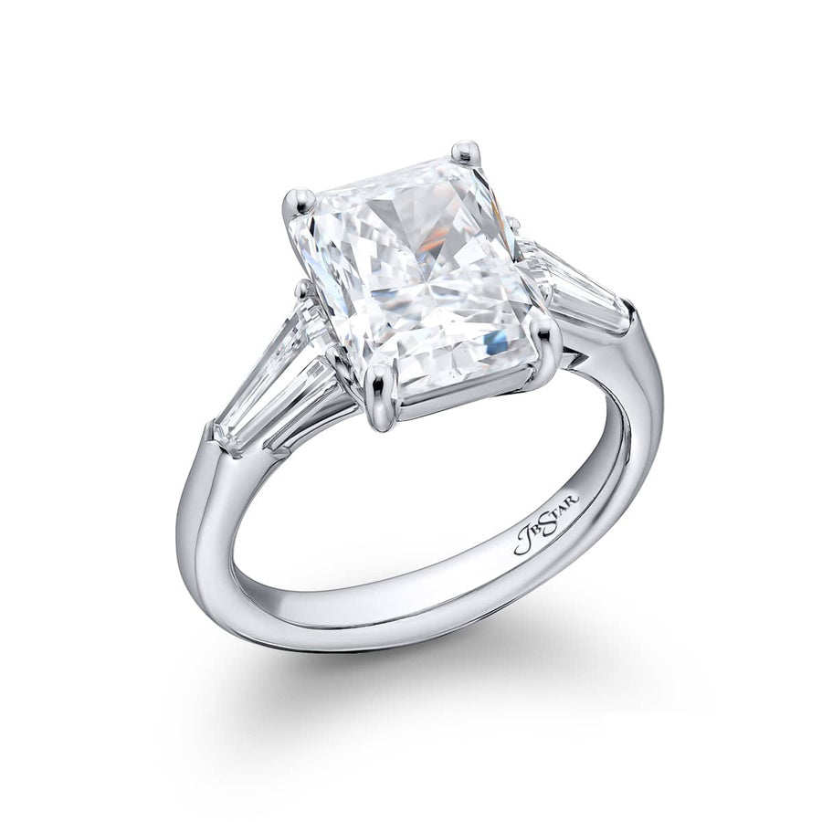 Platinum Radiant-Cut Diamond GIA Certified Engagement Ring