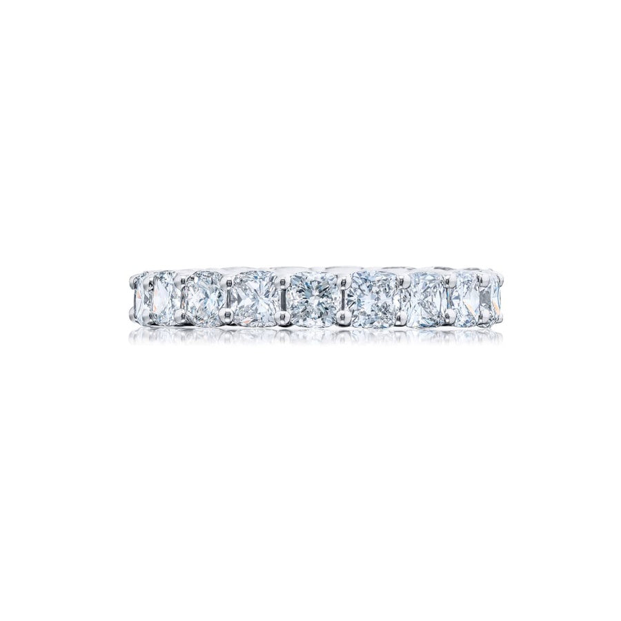 Platinum Cushion-Cut Diamond Eternity Band