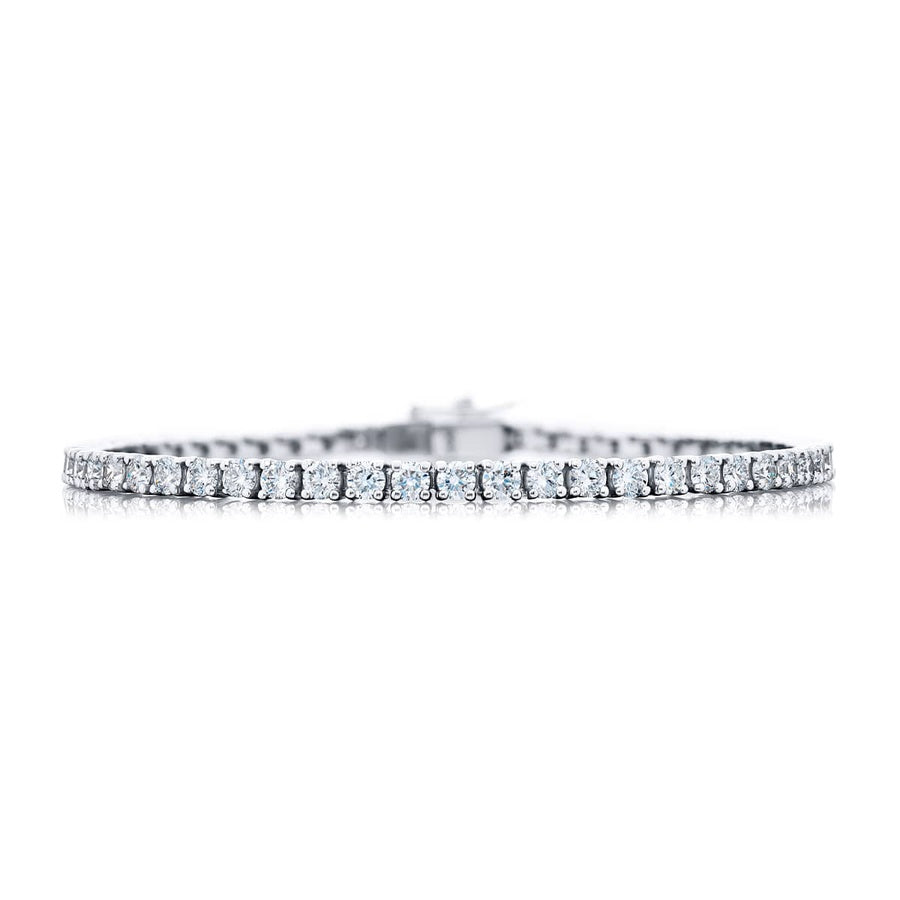 Platinum Round Diamond Bracelet