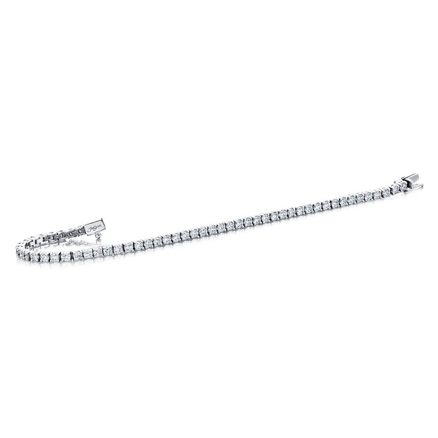 Platinum Round Diamond Bracelet