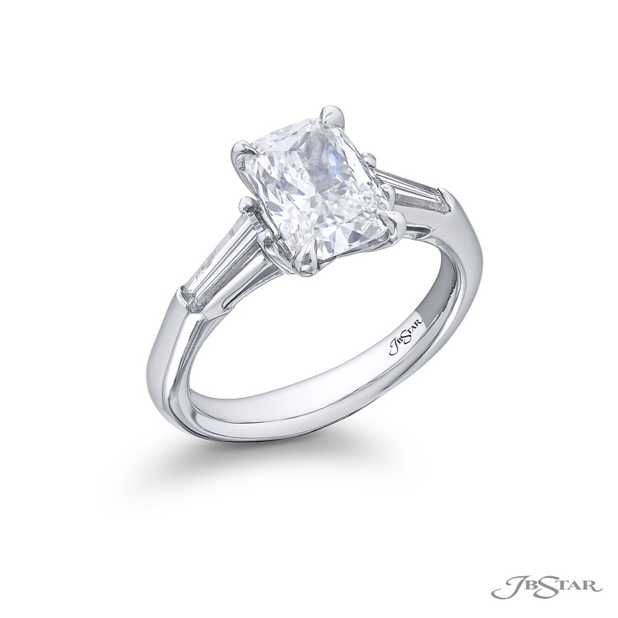 Platinum Cushion-Cut Diamond GIA Certified Engagement Ring