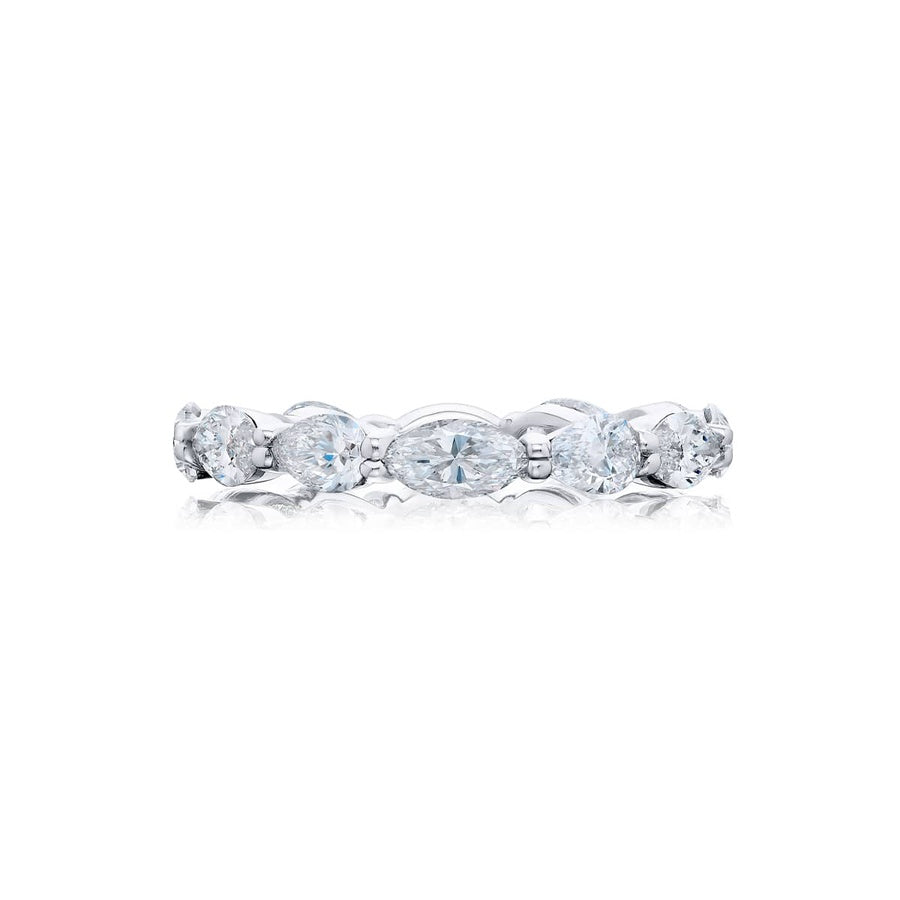 Platinum Pear-Shaped and Marquise Diamond Eternity Band