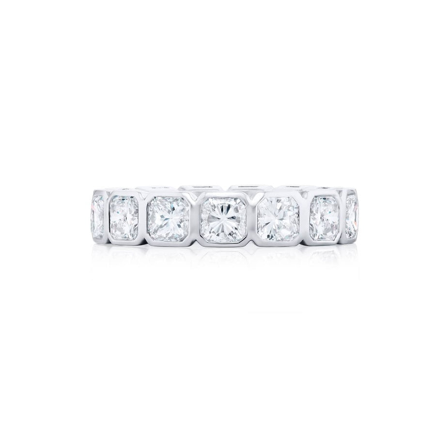 Platinum Radiant-Cut Diamond Eternity Band