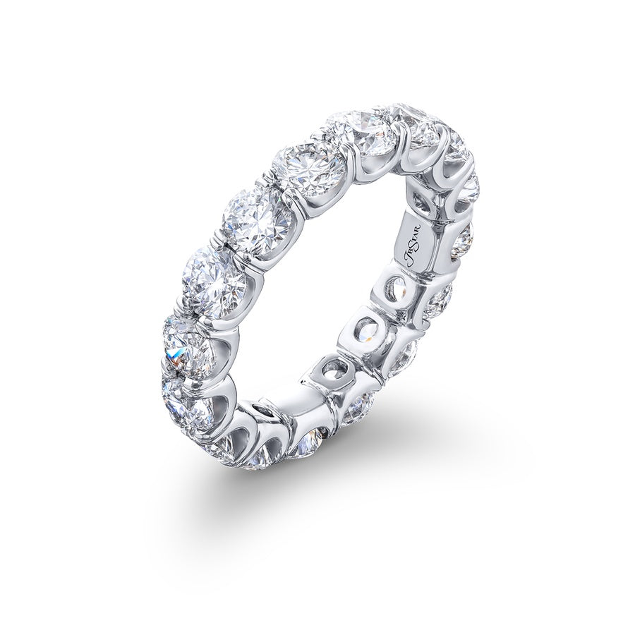 Platinum Round Diamond Eternity Band