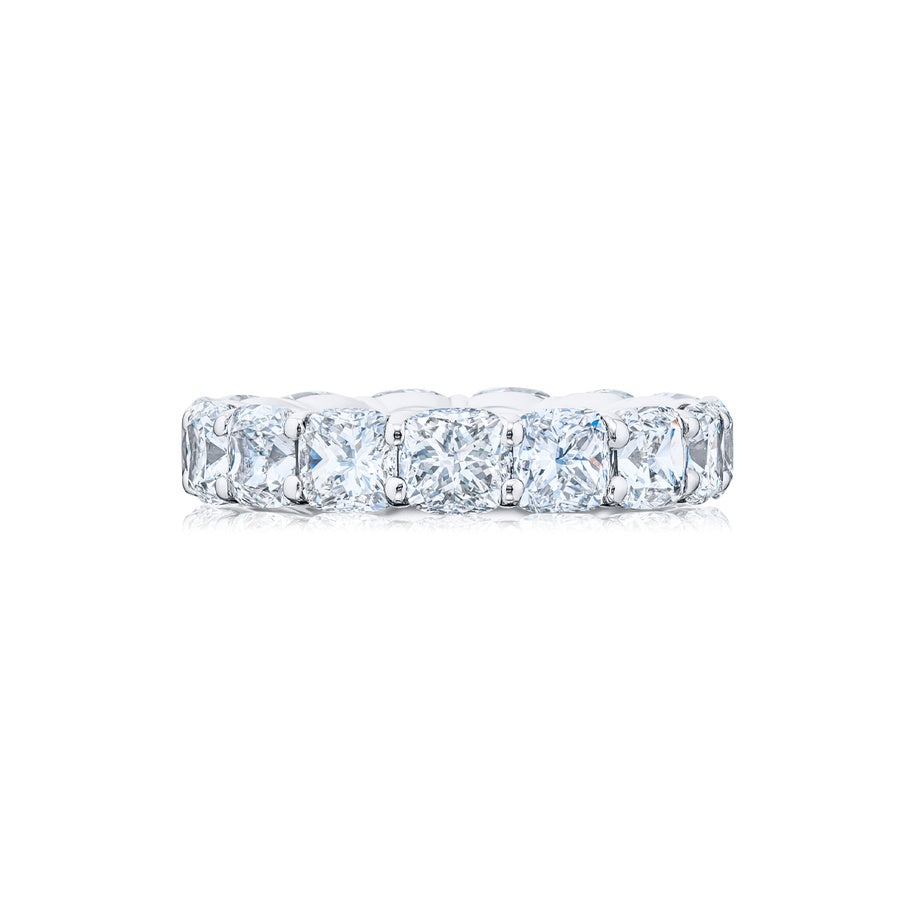 Platinum Cushion-Cut Diamond Eternity Band