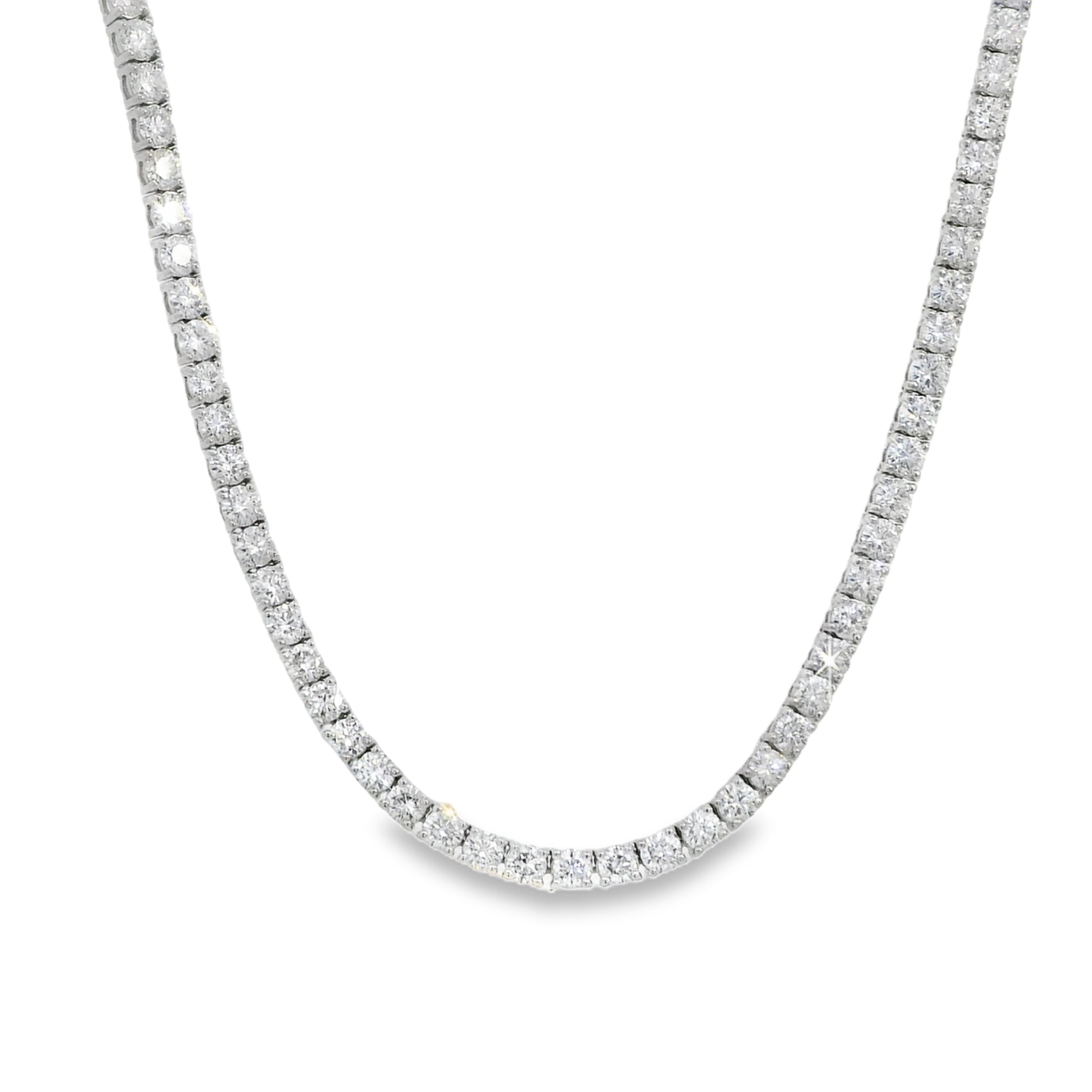 12.00ctw Four-Prong Diamond Tennis Necklace