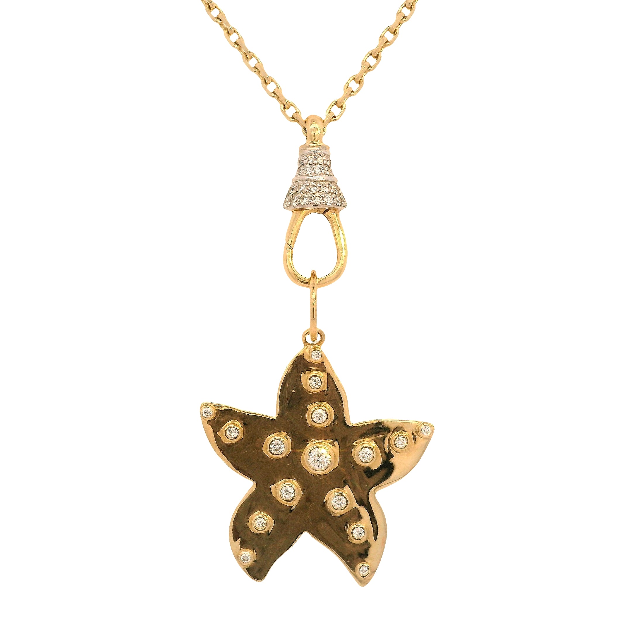 Adjustable Chain with Diamond Drop Charm Latch