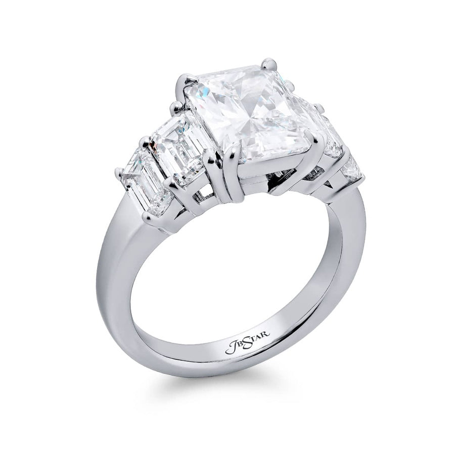 Platinum Radiant-Cut Diamond GIA Certified Engagement Ring