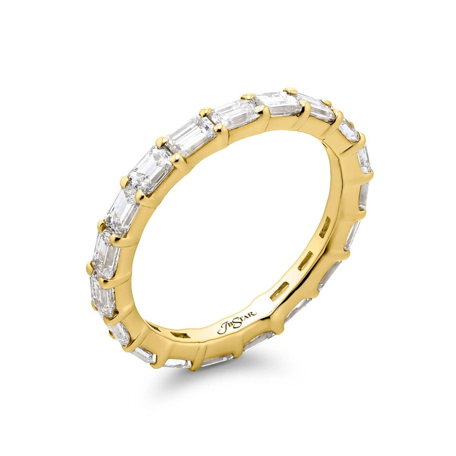 18K Yellow Gold Emerald-Cut Diamond Eternity Band