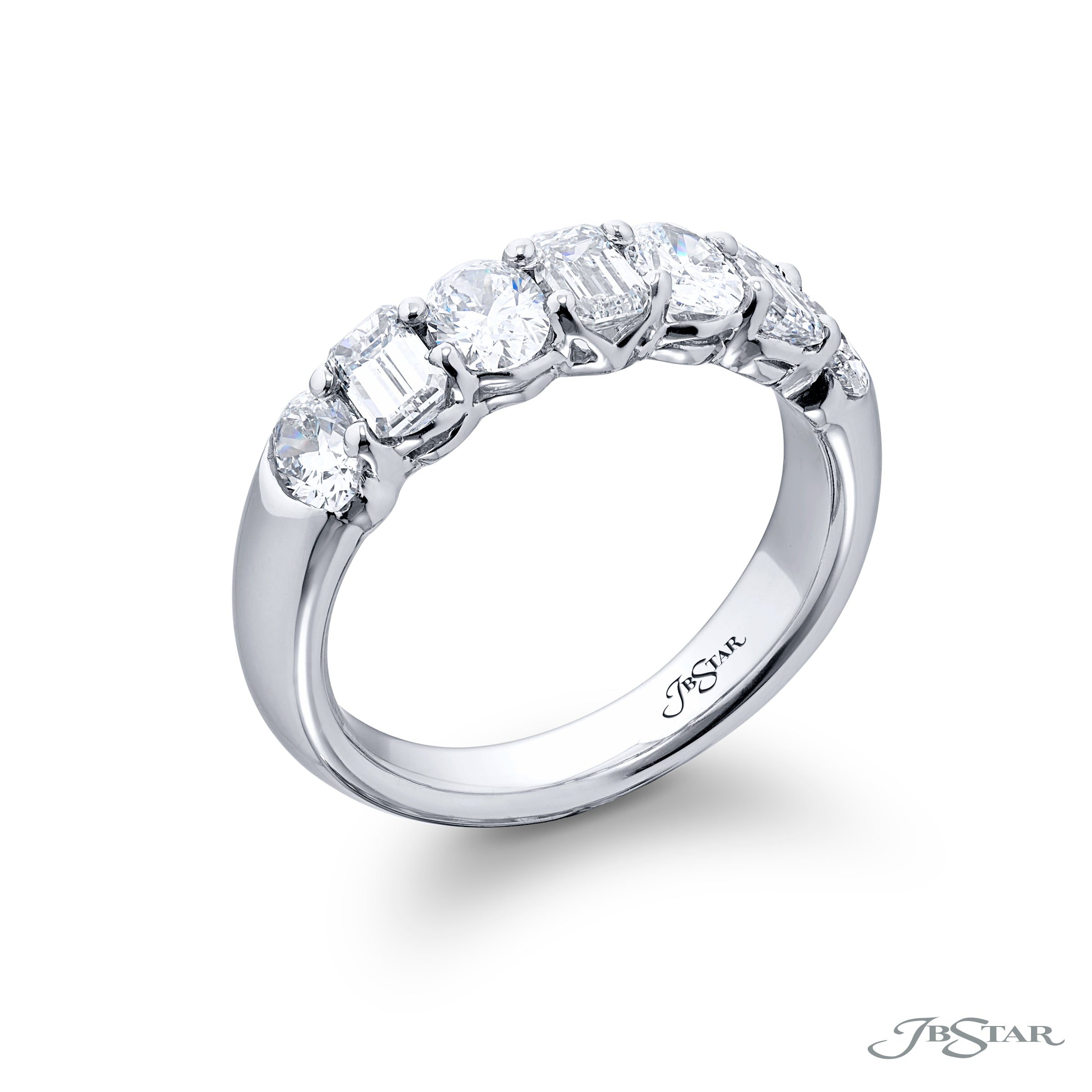 Oval and Emerald Cut Diamond Band