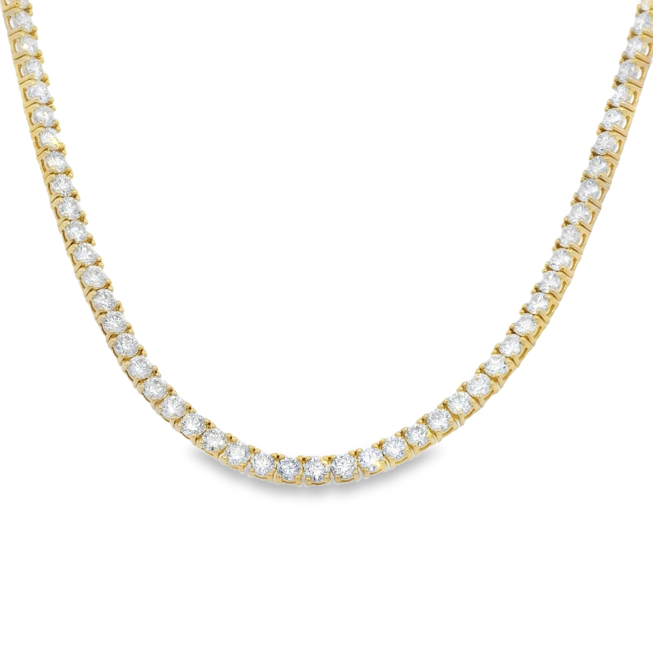 12.00ctw Four-Prong Diamond Tennis Necklace