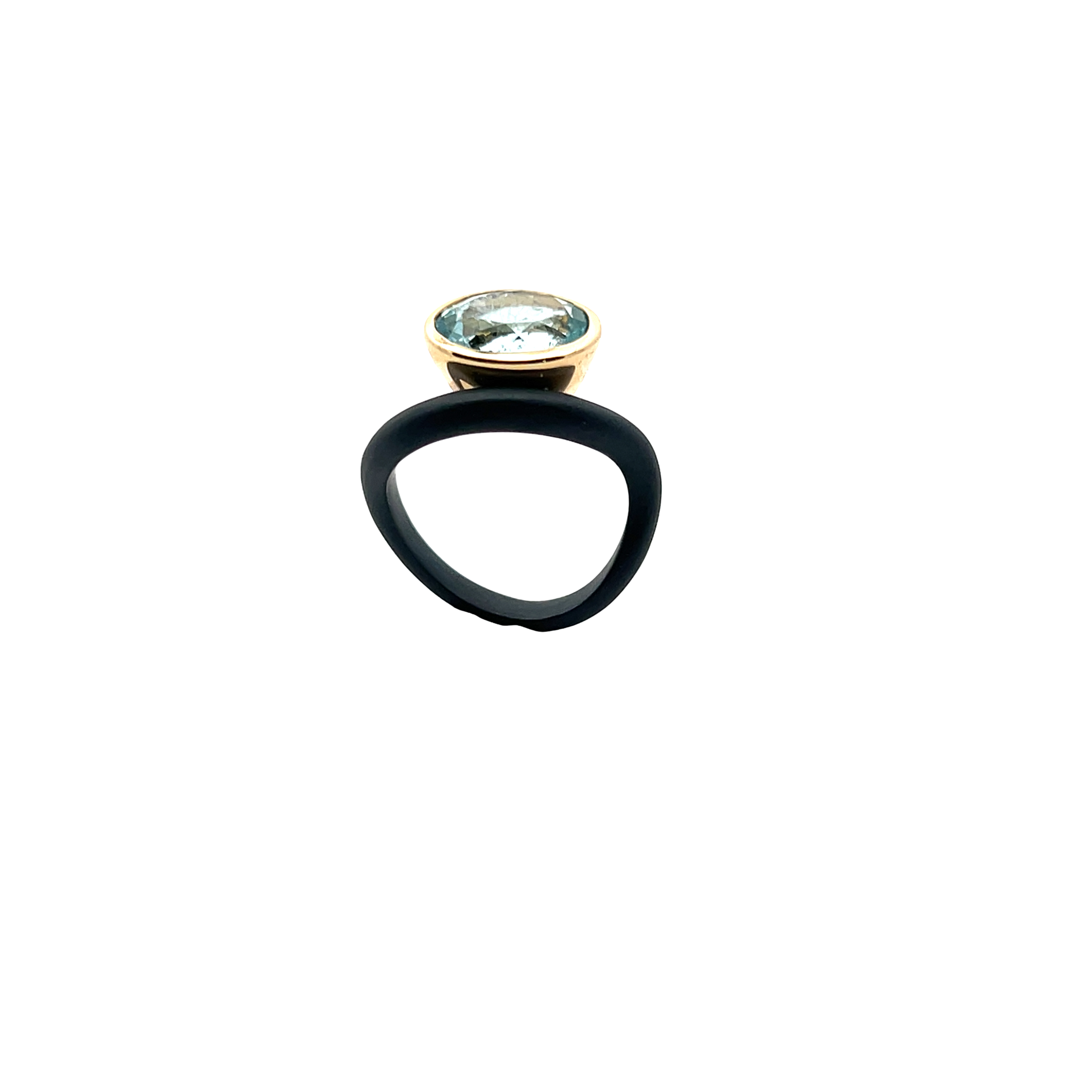 Aquamarine Wave Ring
