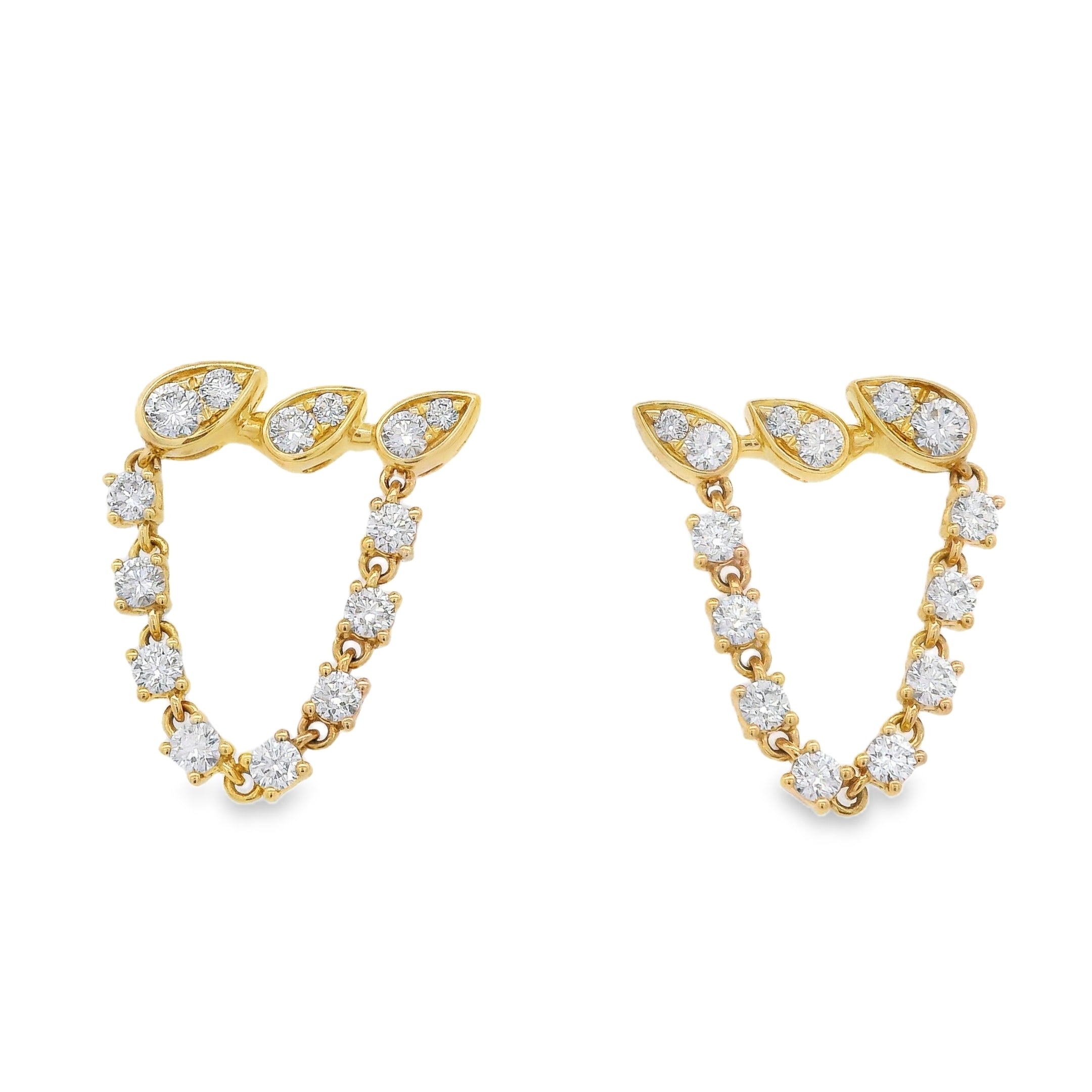 Sunburst Diamond Ear Climbers