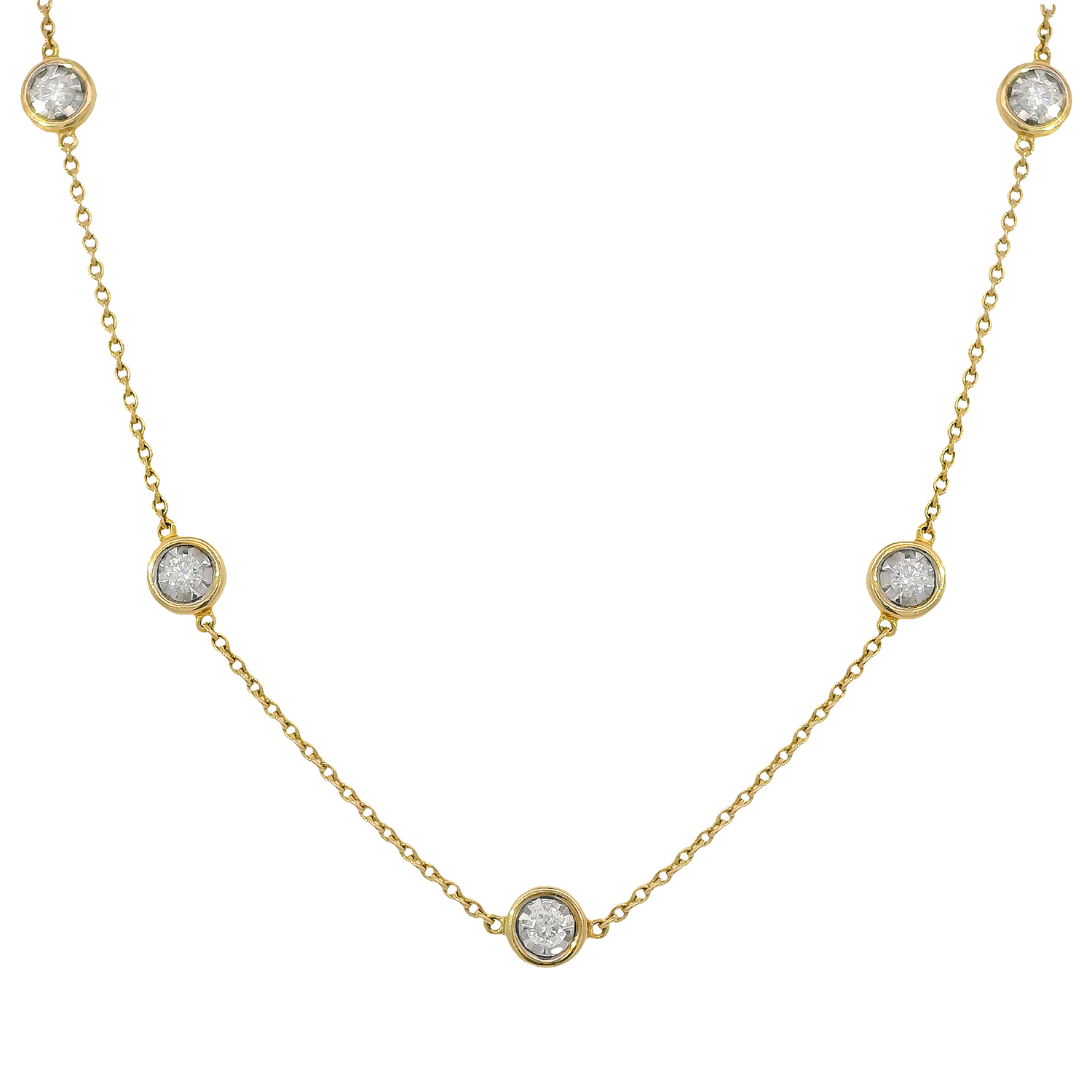 9 Station Diamonds By-the-Yard Necklace
