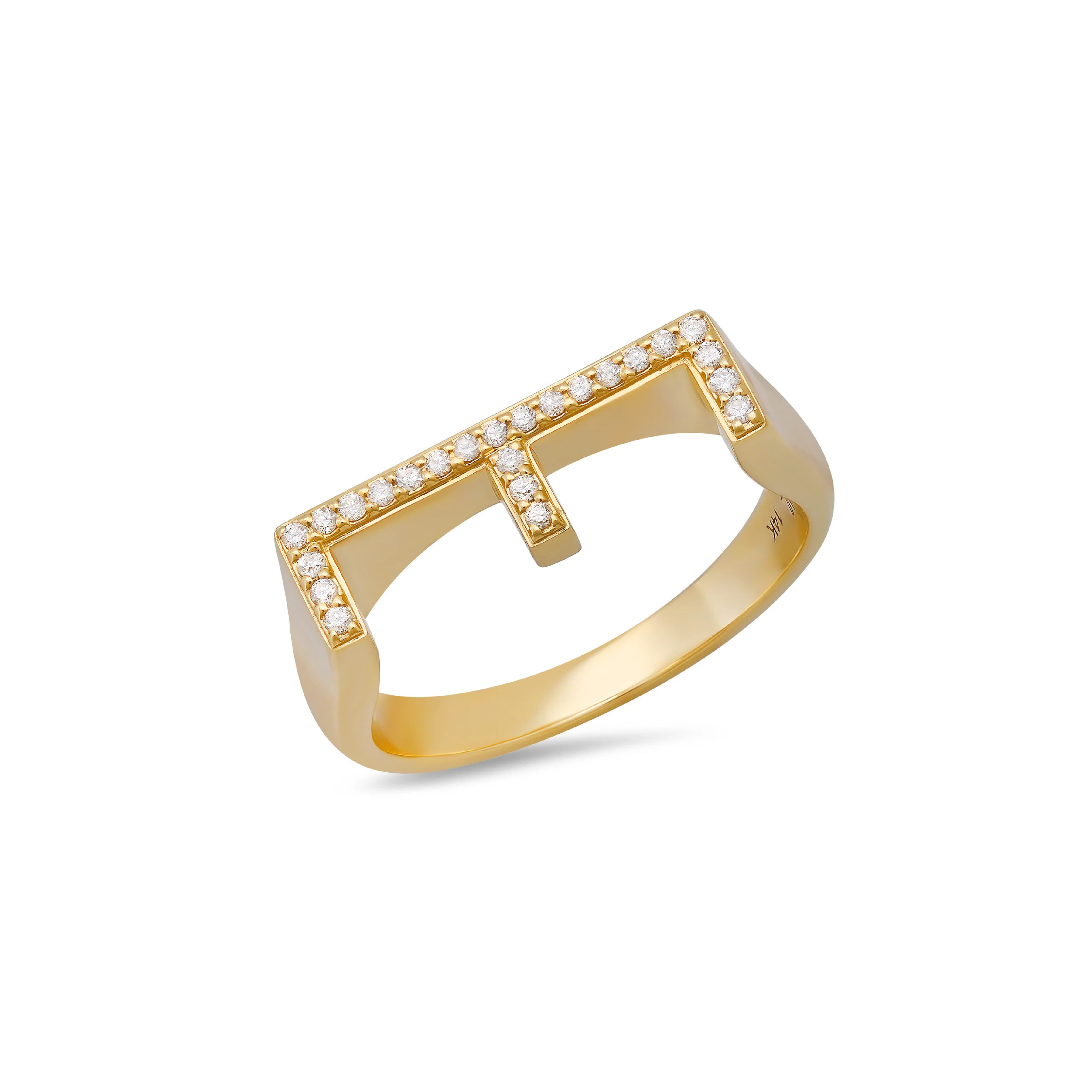 Diamond Initial Ring