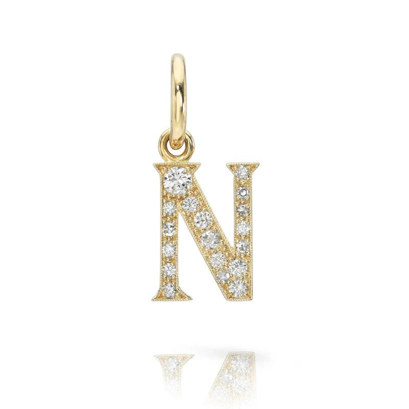 Small Cobblestone "N" Pendant