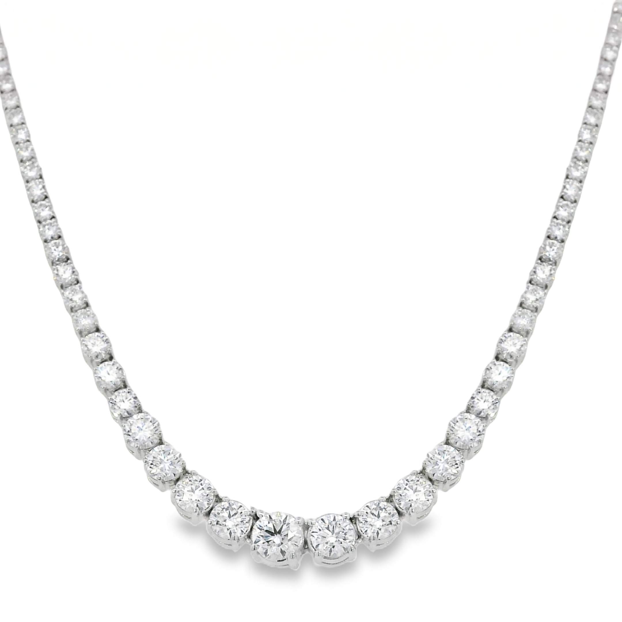 15.64ctw Graduated Diamond Rivière Necklace