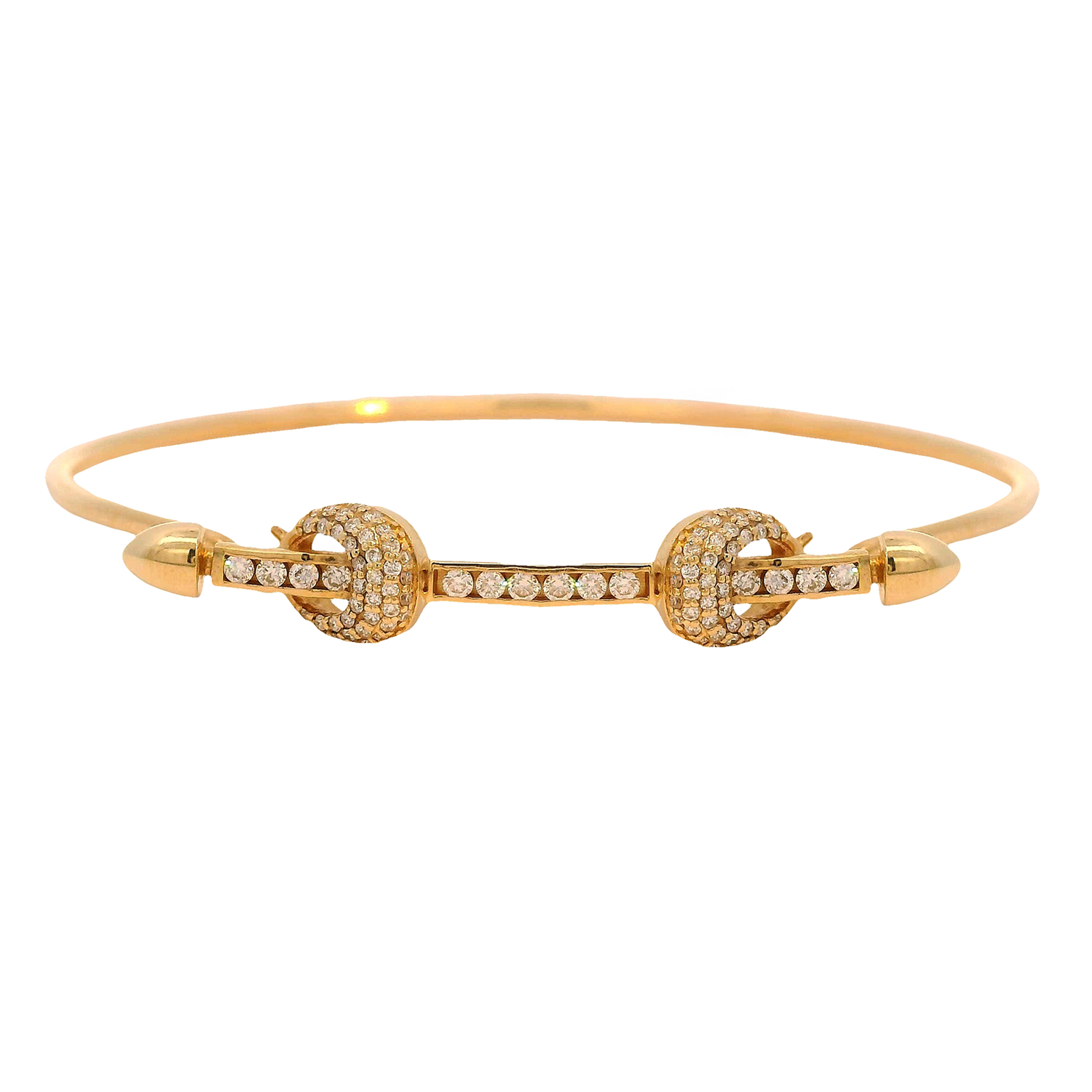 Barbed Wire Diamond Bangle