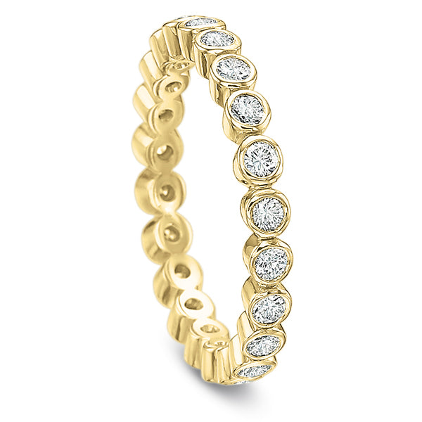 Bezeled Round Diamond Eternity Band