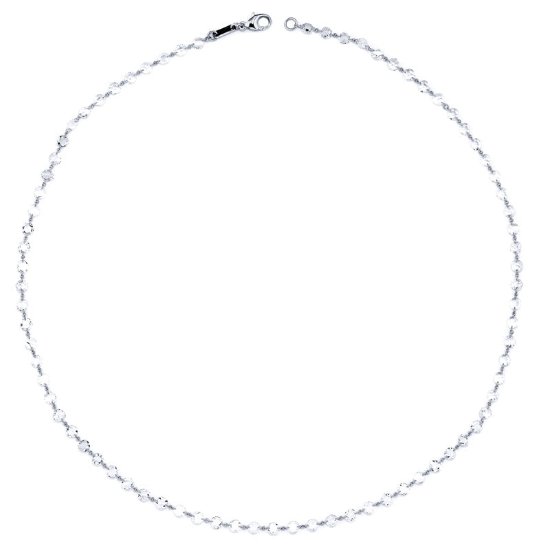 Platinum Rose-Cut Diamond 20 Inch Chain