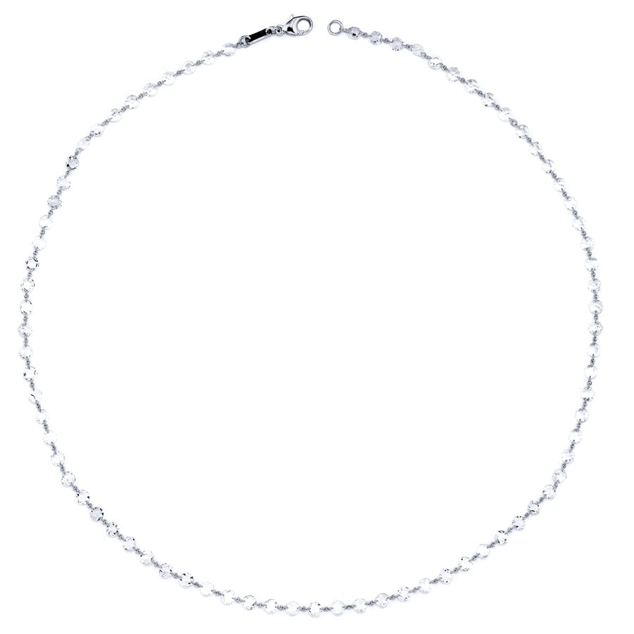 Platinum Rose-Cut Diamond 20 Inch Chain