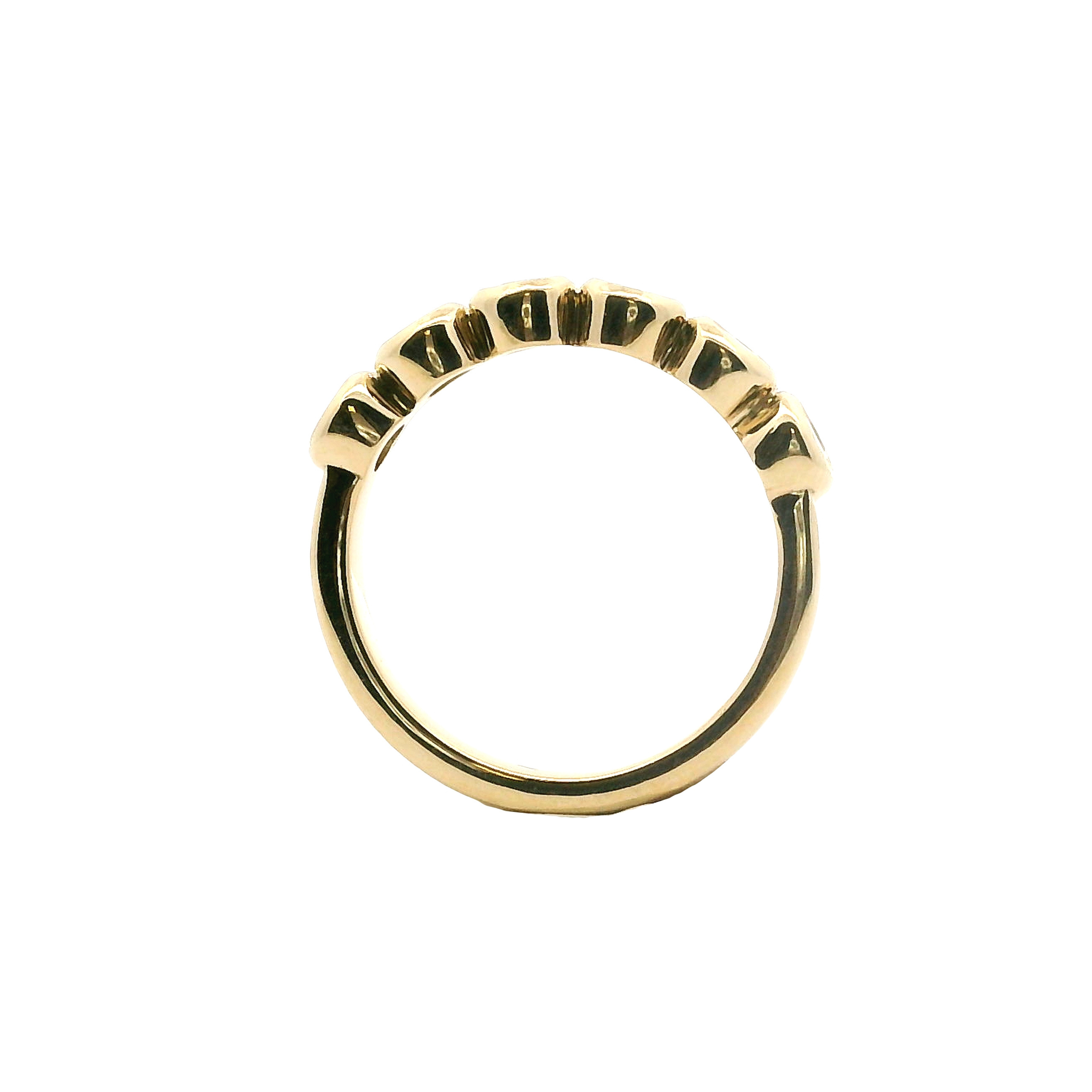 Bezel Round Diamond Six Stone Band