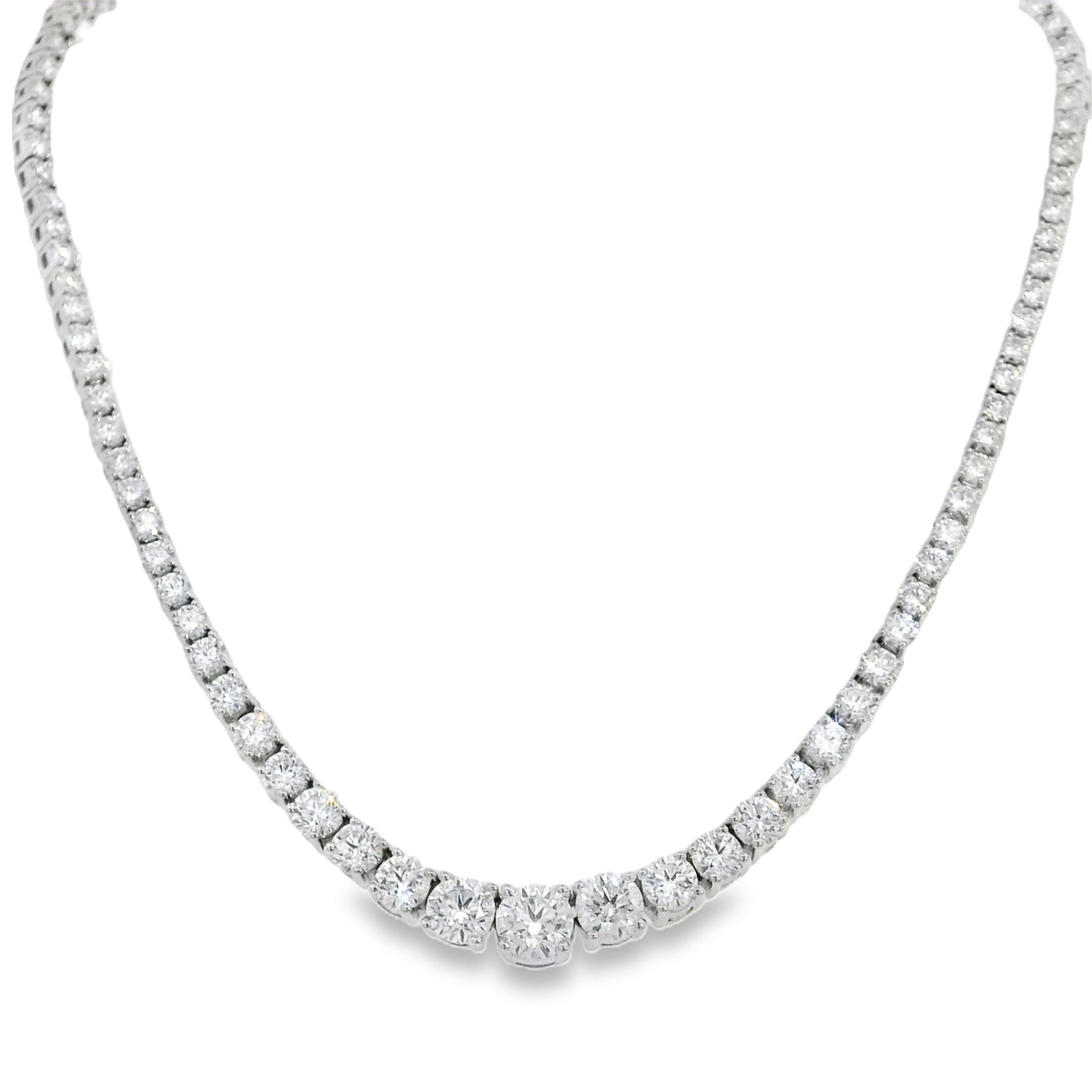11.73ctw Graduated Diamond Rivière Necklace