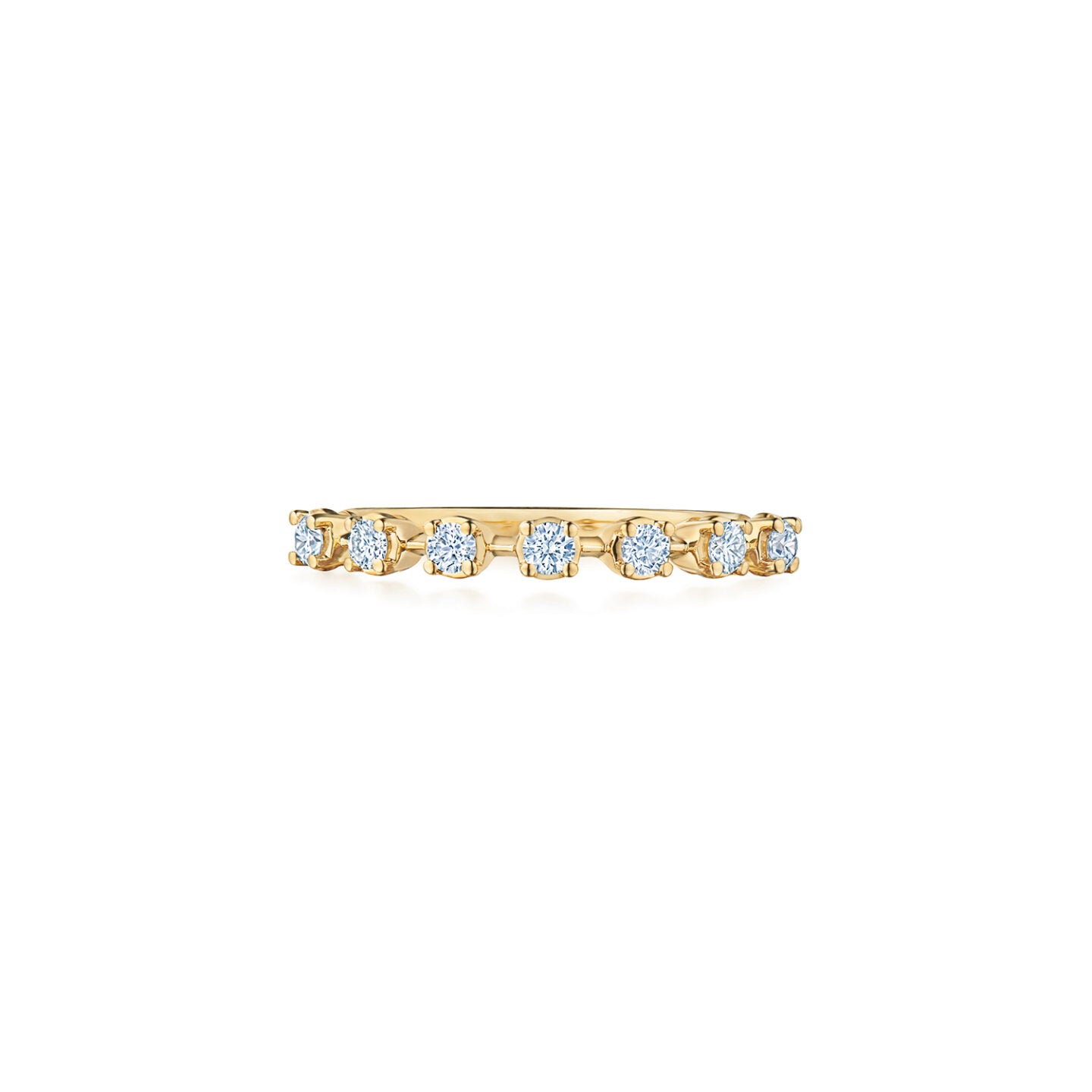 Starry Night Half Circle Ring with Diamonds