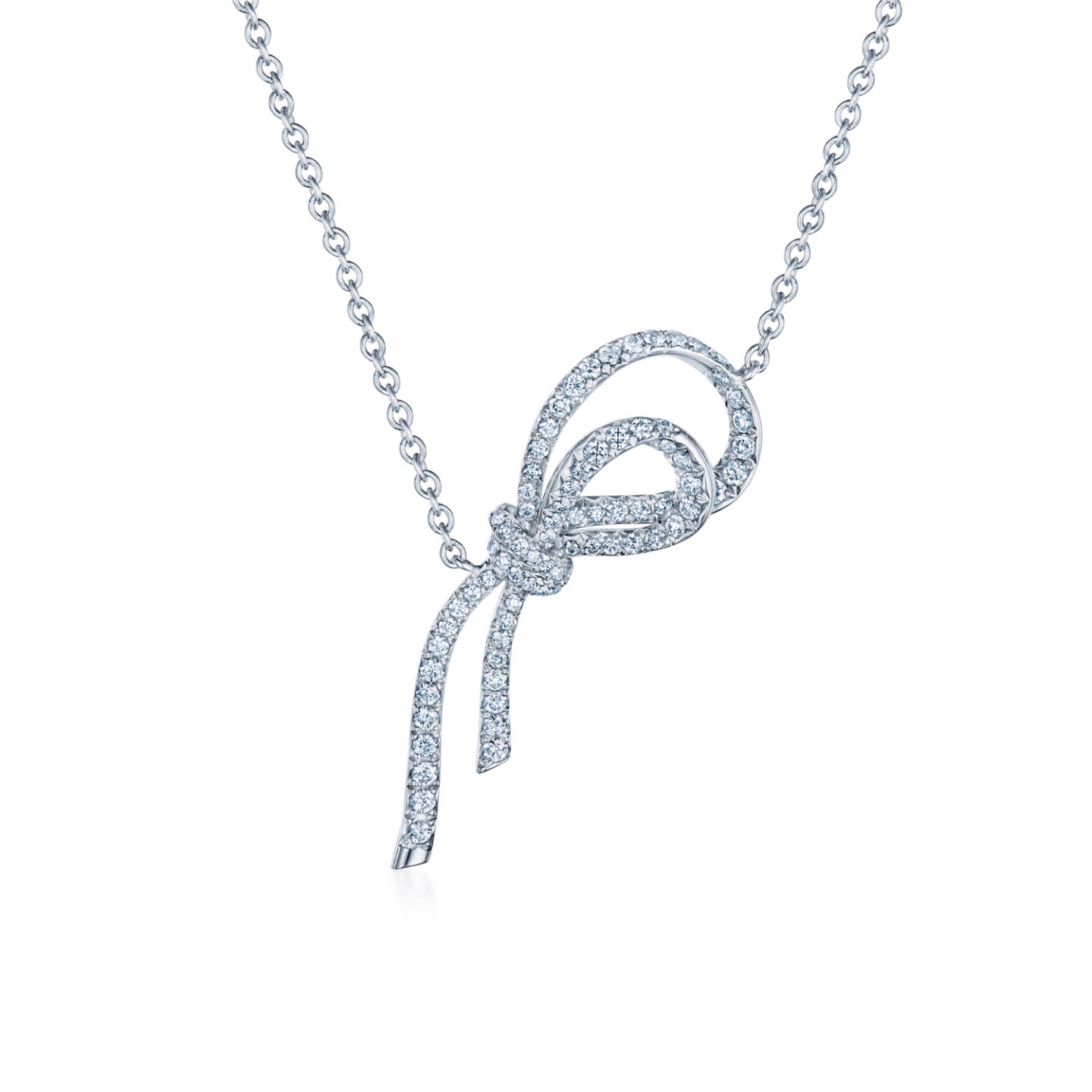 Ribbon Pendant with Diamonds