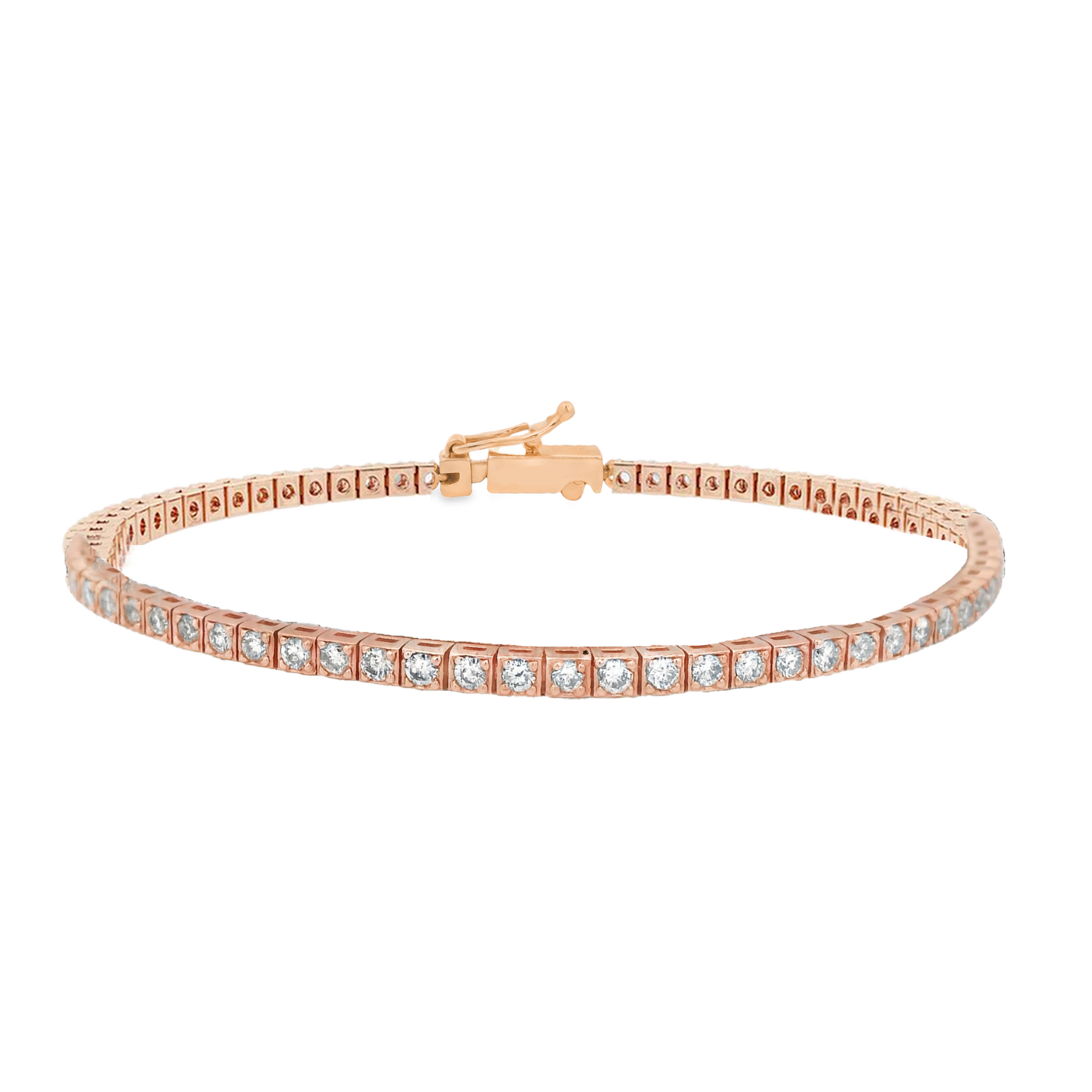 1.50ctw Diamond Square Link Tennis Bracelet