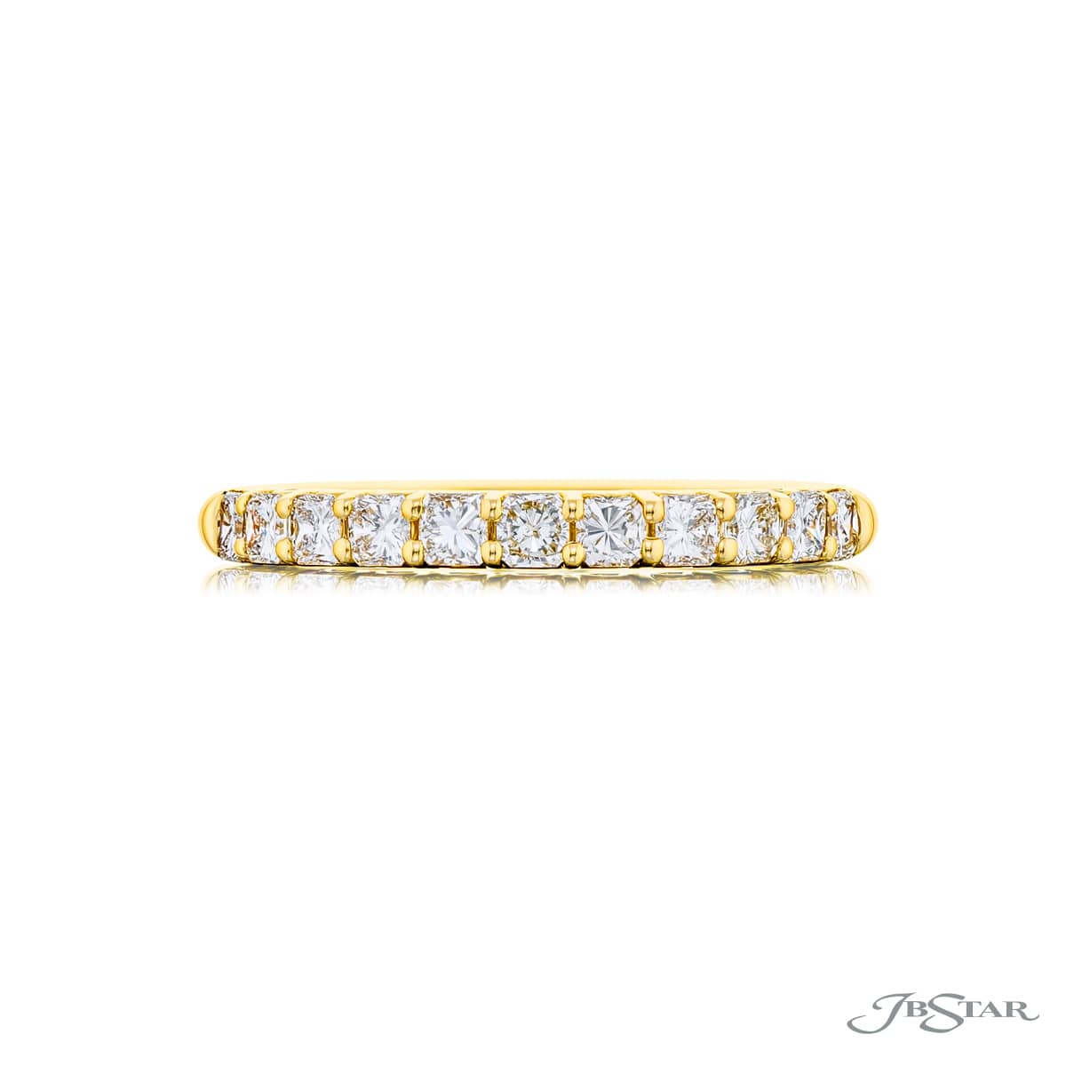 Shared Prong Radiant Diamond Half Band