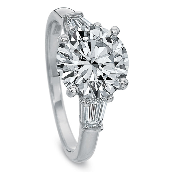 Classic Tapered Baguette Engagement Ring Mounting