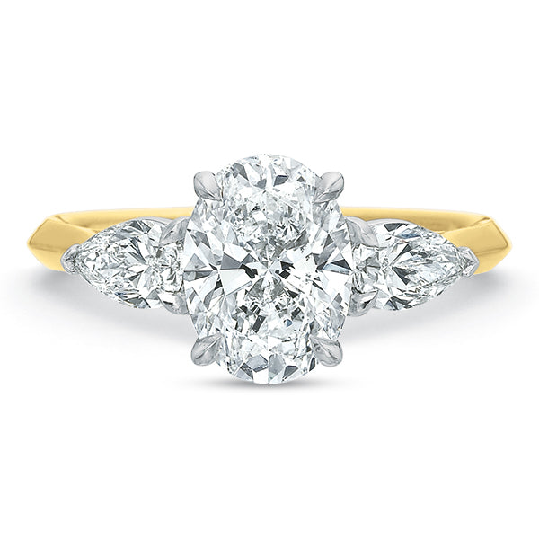 Flush Fit Three-Stone Moutning