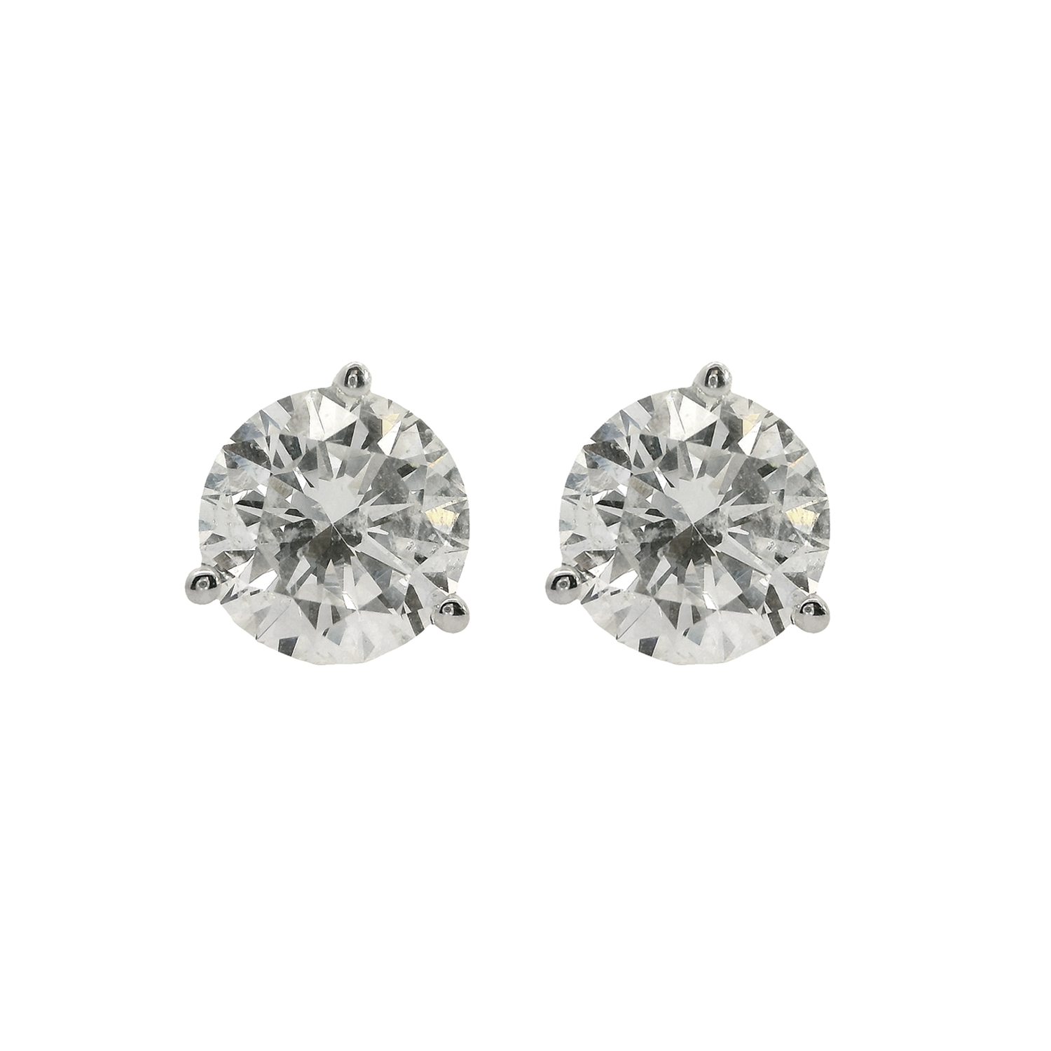 3.98ctw Round Diamond Stud Earrings