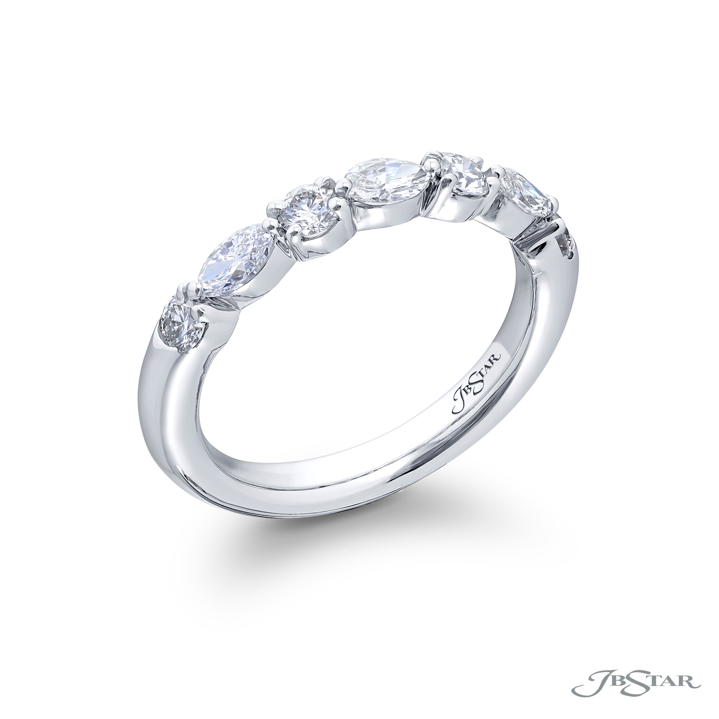 Marquise and Round Diamond Band